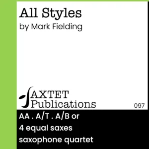 All Styles (Saxophone Quartet) sheet music cover