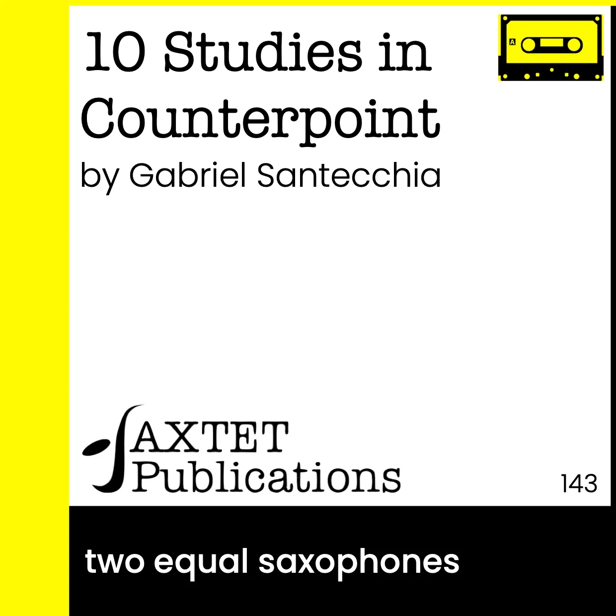 10 Studies in Counterpoint for Two Saxophones sheet music cover