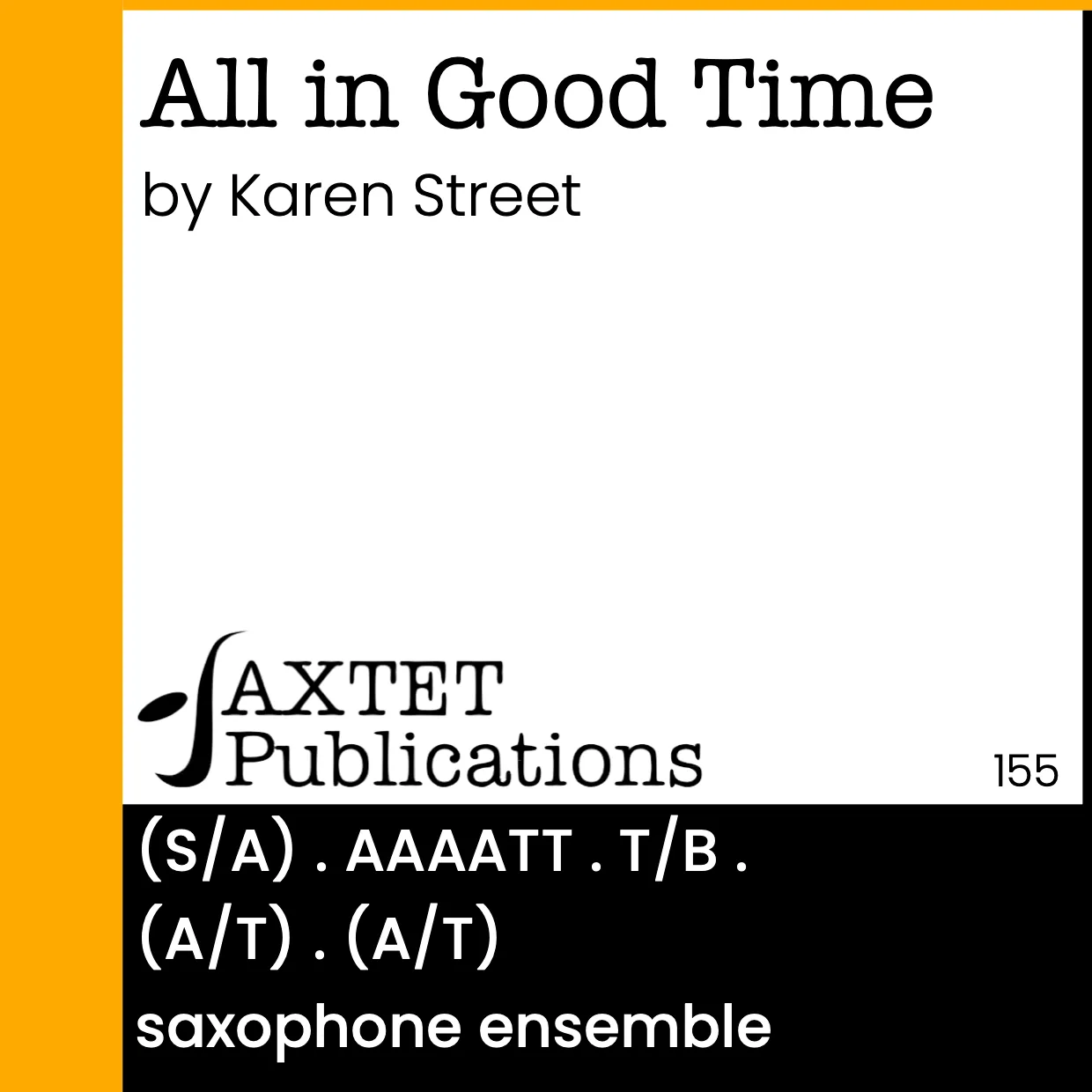 All In Good Time sheet music cover
