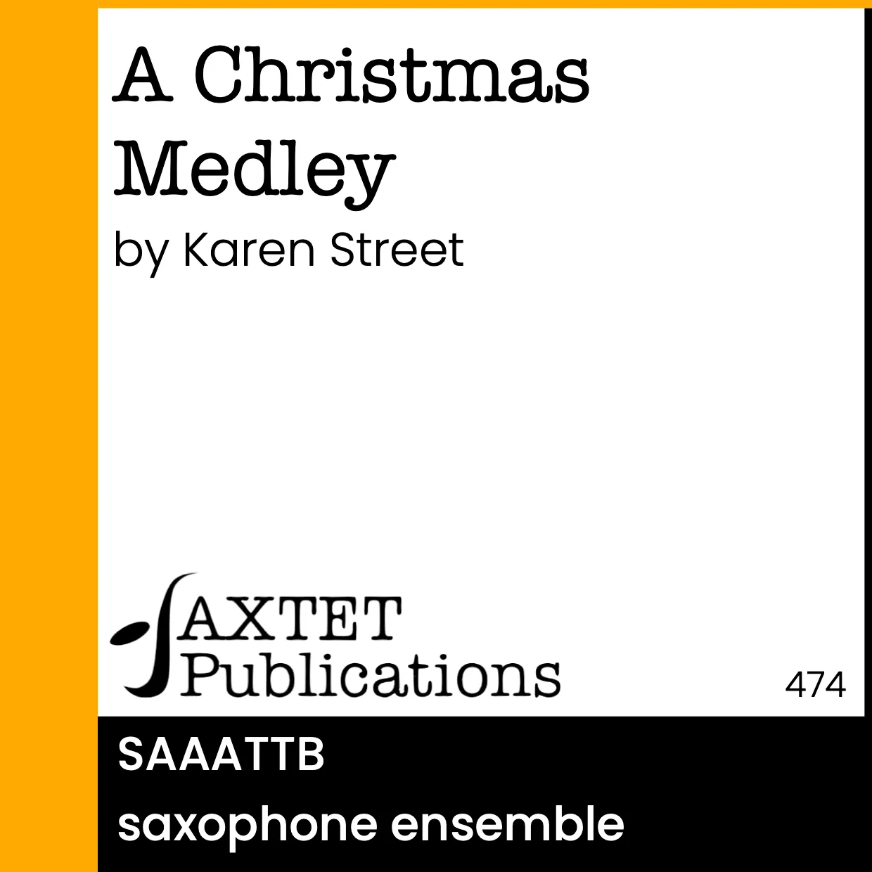 A Christmas Medley (Saxophone Ensemble) sheet music cover