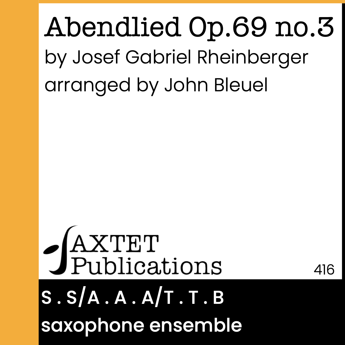 Cover 414 - Abendlied - Saxophone Ensemble