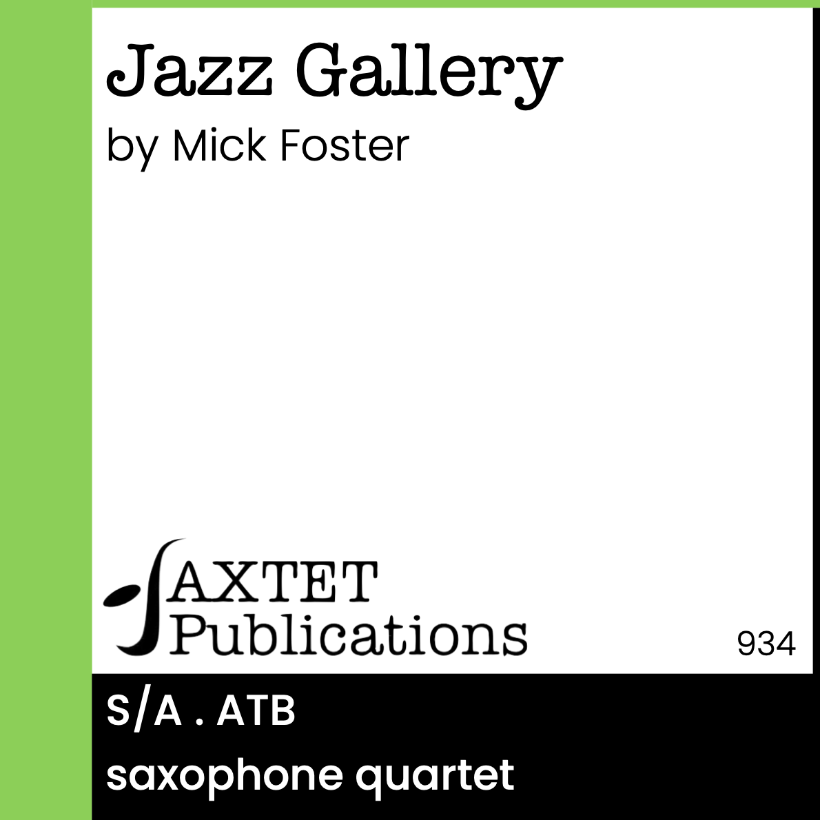 Cover 934 - Jazz Gallery - Saxophone Quartet